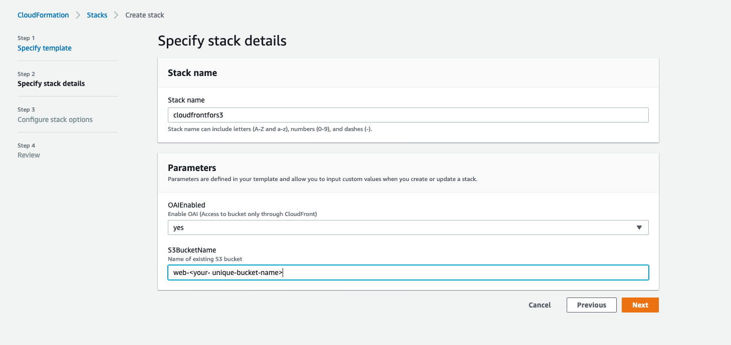 Launch AWS CloudFormation