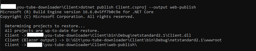 dotnet publish