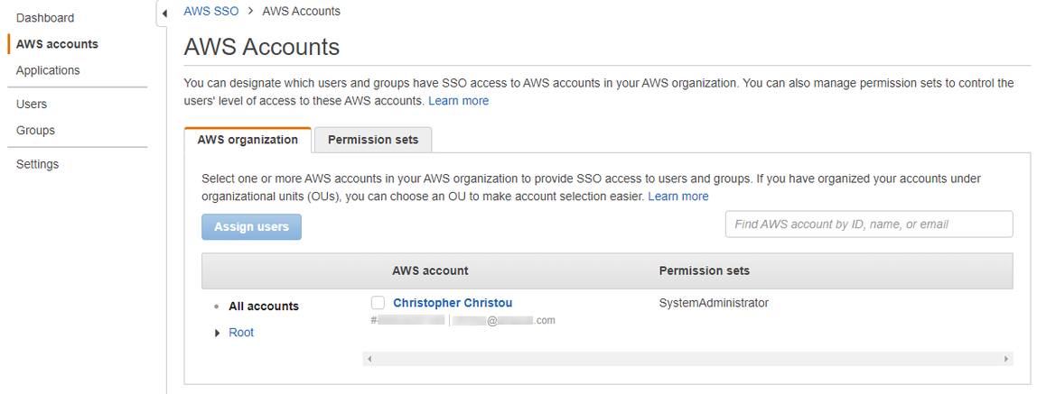 AWS SSO Accounts