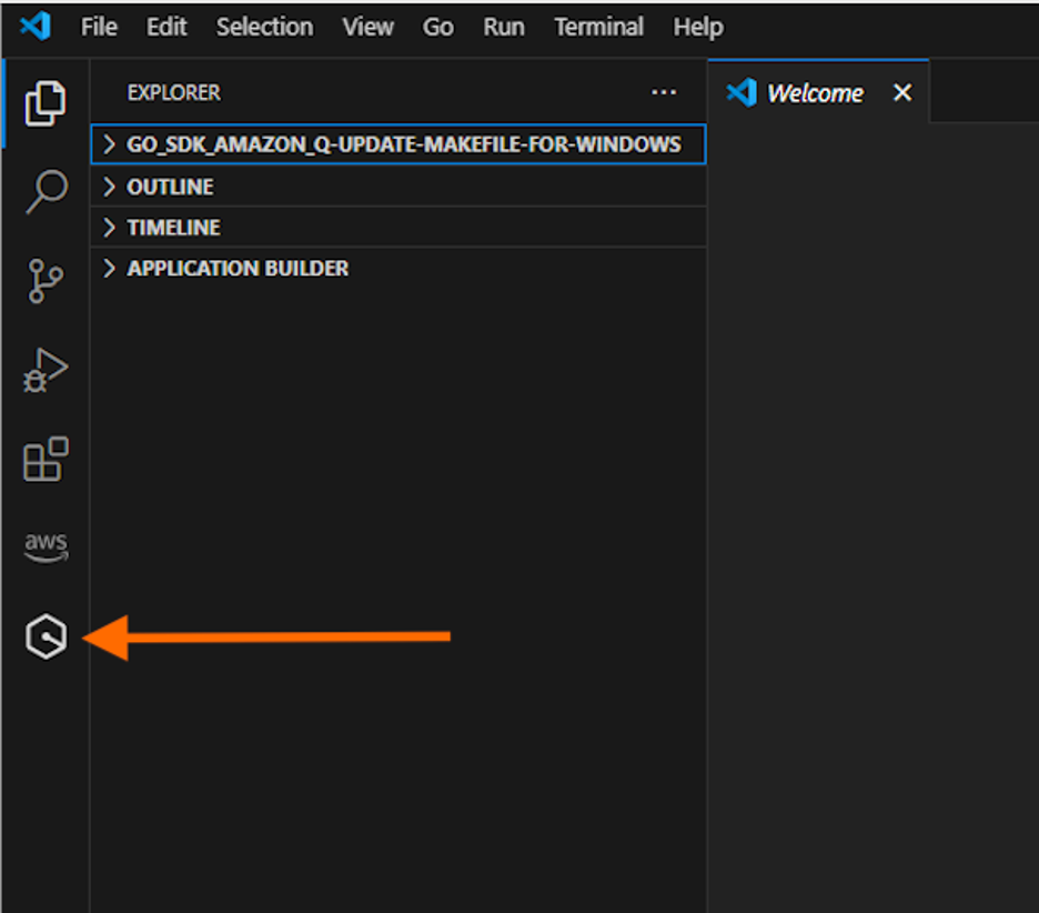 Figure 3: Amazon Q integration button in Visual Studio