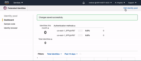 Enable unauthenticated identities for identity pool