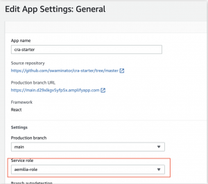 Screenshot of "Edit App Settings: General" page