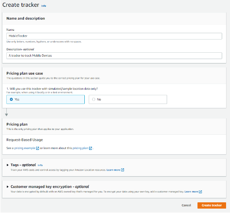 Tracker creation