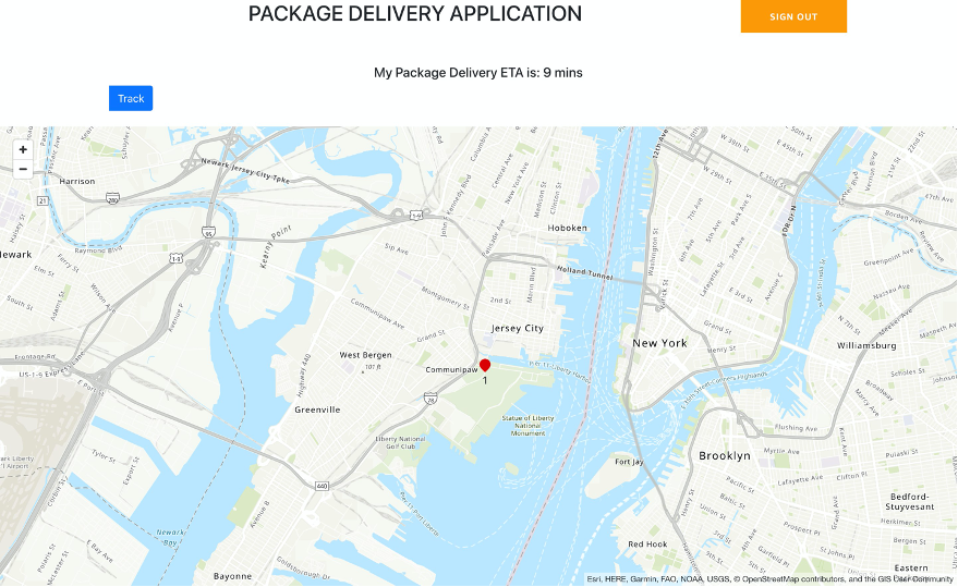 Testing ETA notification with single tracker location.