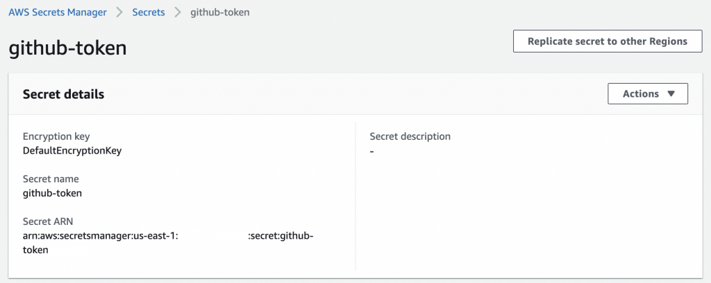 AWS Secrets Manager page