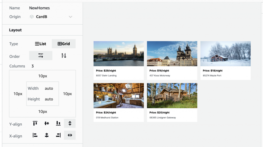 Collection Layout options