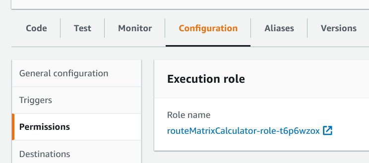 add a default execution role of the Lambda function with the ability to invoke the method