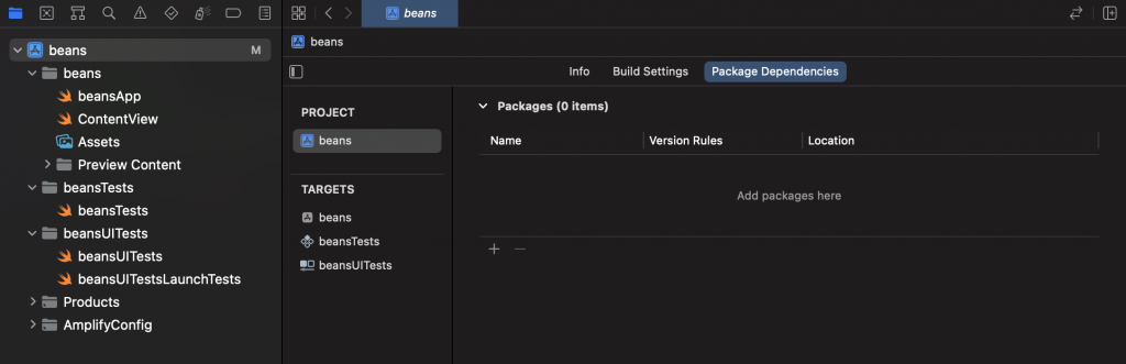 Project Navigator in Xcode