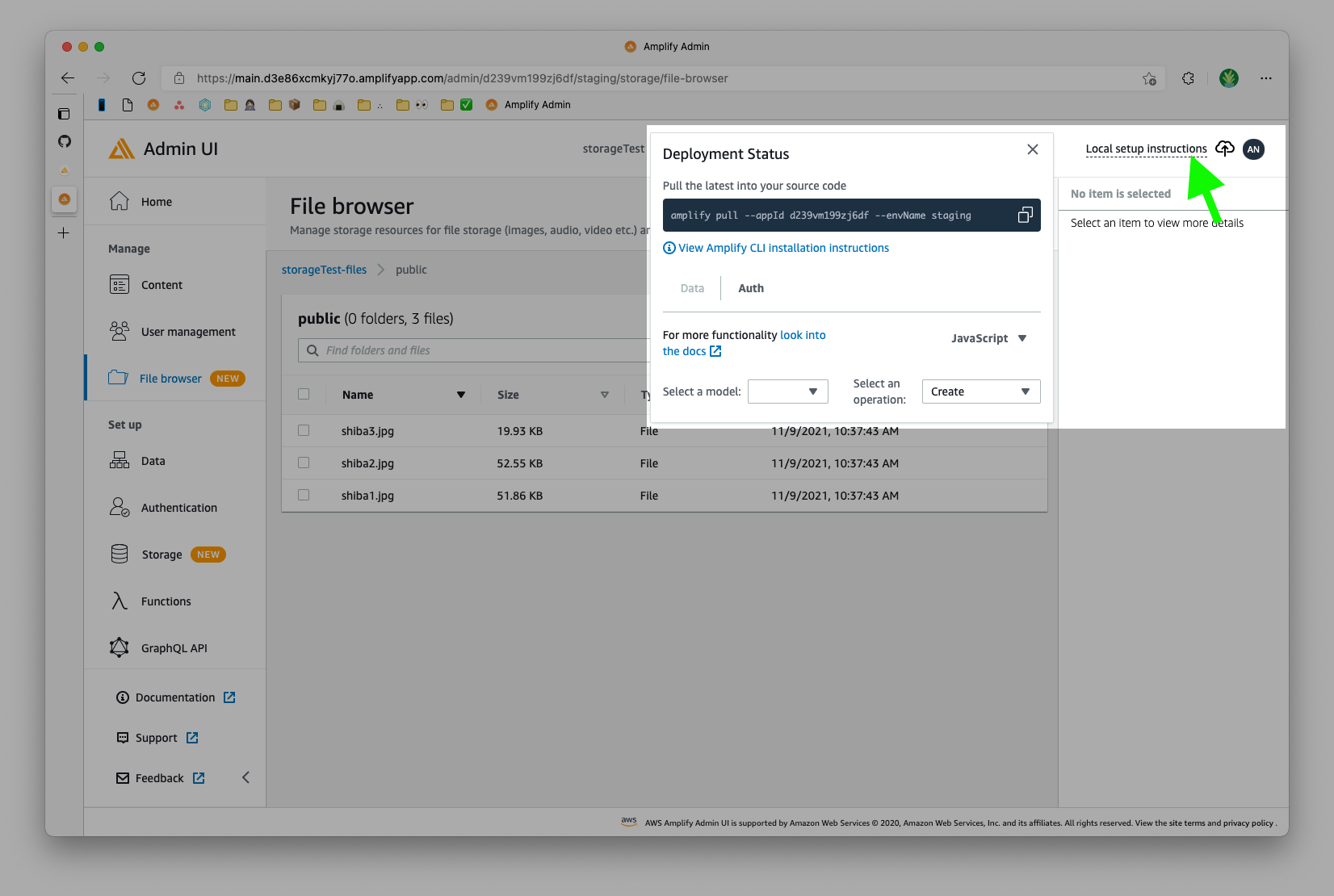 Local setup instructions
