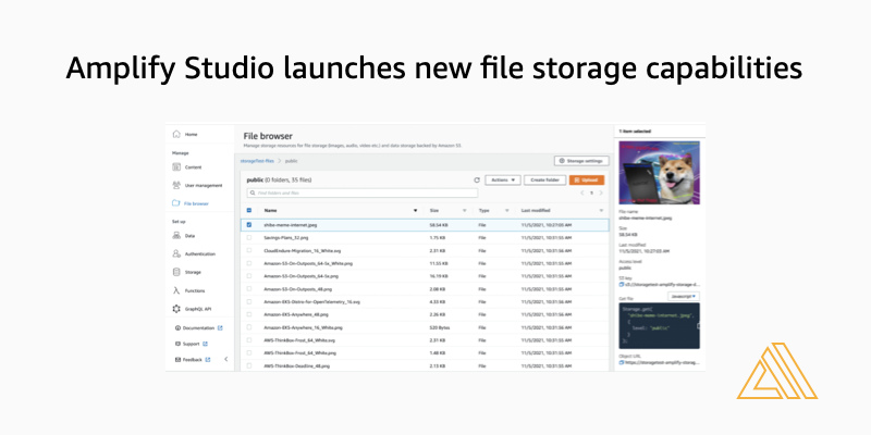 Amplify Studio Storage