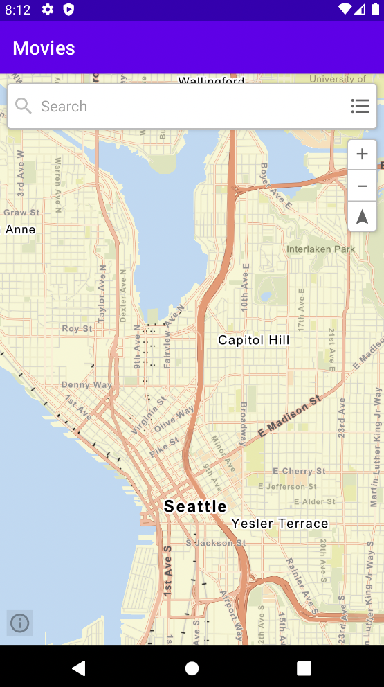 Amplify Map with Search on Android