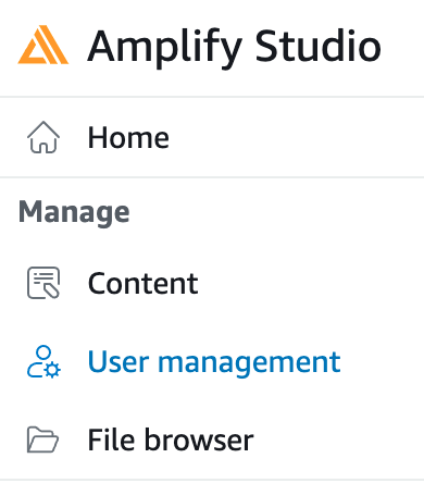 Amplify Studio user management