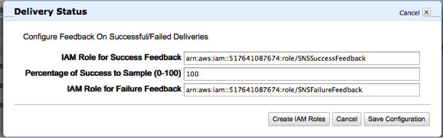 Description: Assign IAM Role ARNs