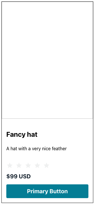 Screenshot of a component with slot passed in
