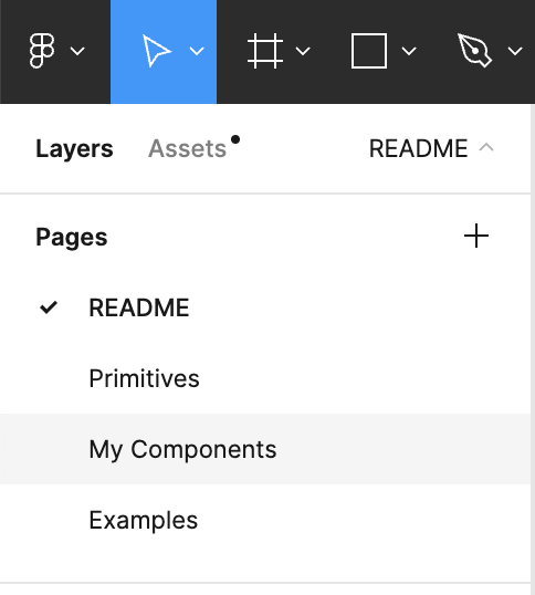 Figma navigation menu with My Components highlighted