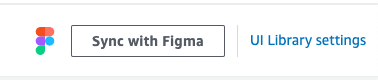 Screenshot of the sync with figma button