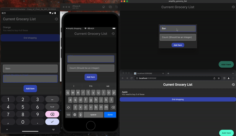 iOS, Android, Web and Desktop starter application
