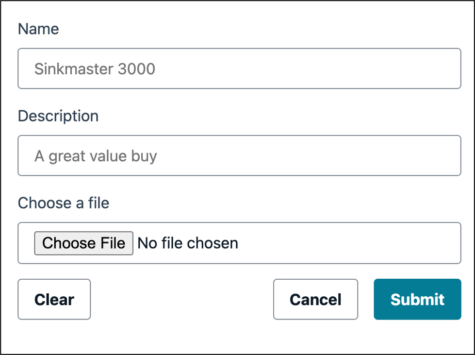 Form Builder UI Example