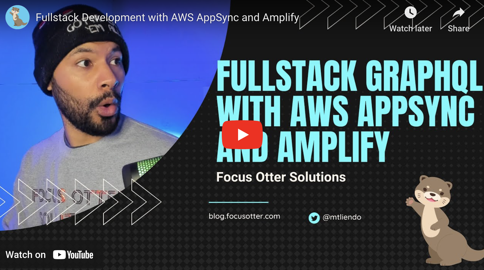 Fullstack GraphQL with AWS AppSync and Amplify Youtube thumbnail