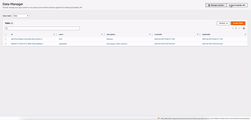 Use GraphiQL to test your data API