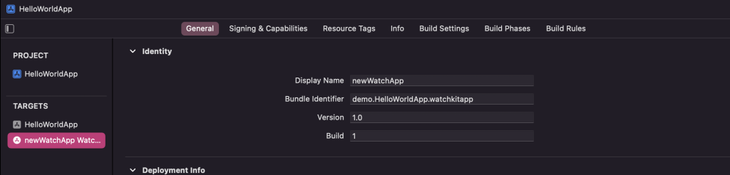 Adding watchOS as Target