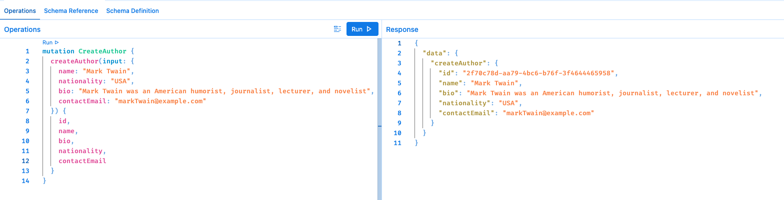 create Author Mutation