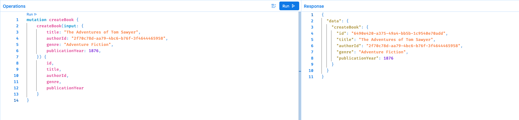 create Book Mutation