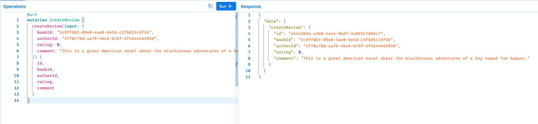 create Review Mutation