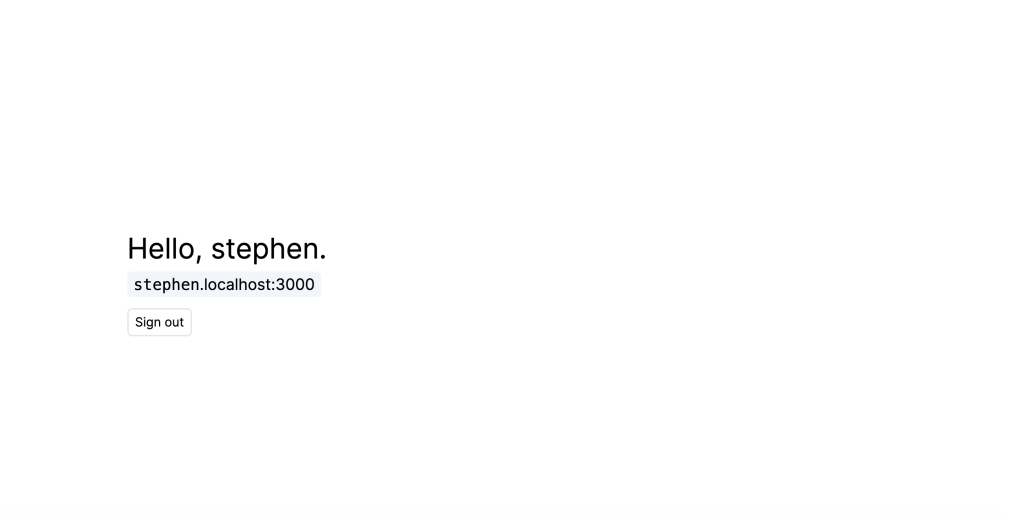 Authenticated user page