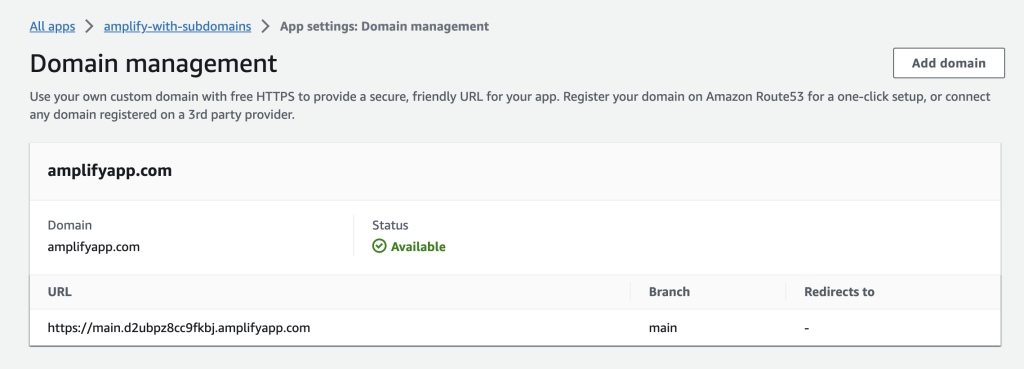 Configure a custom domain default 