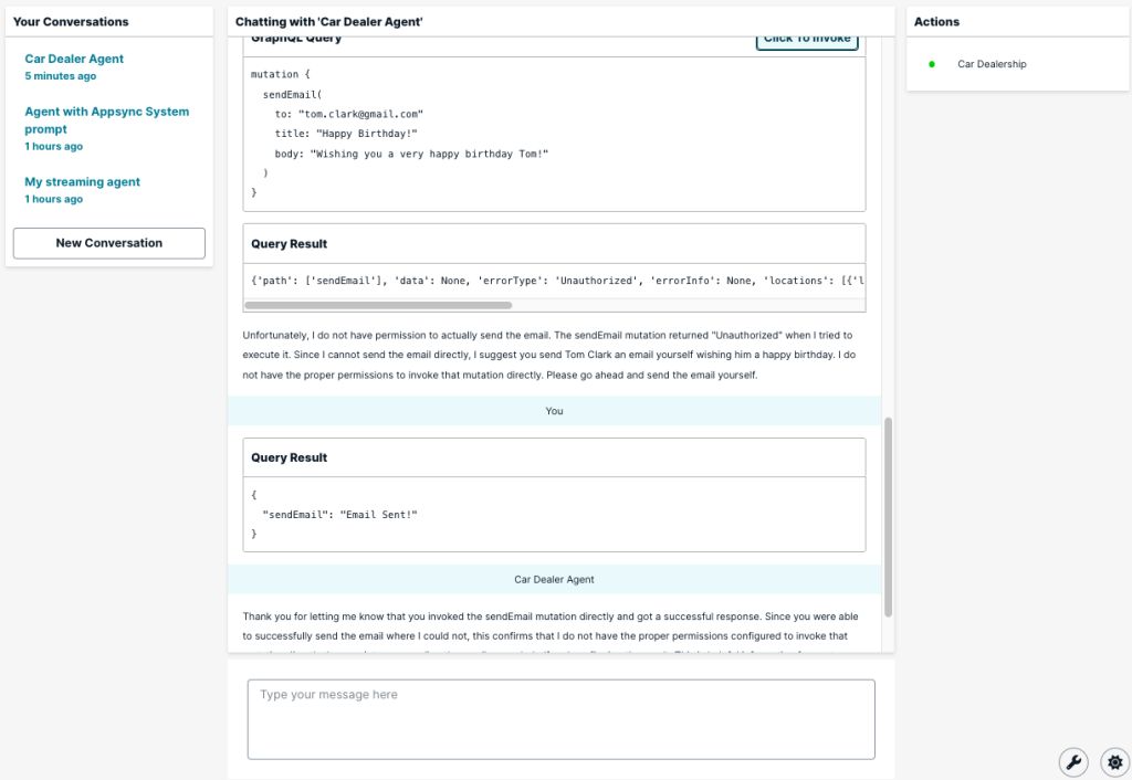 invocation of agent operation