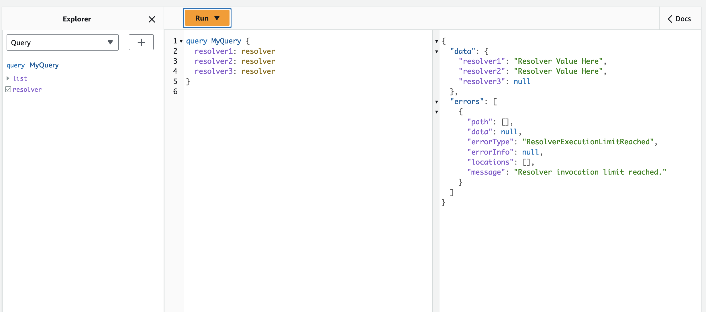 resolver execution limit reached