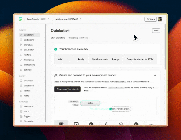 Demo showing how to create a DB schema in Neon