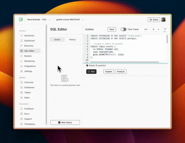 Demo of how to set SQL connection string