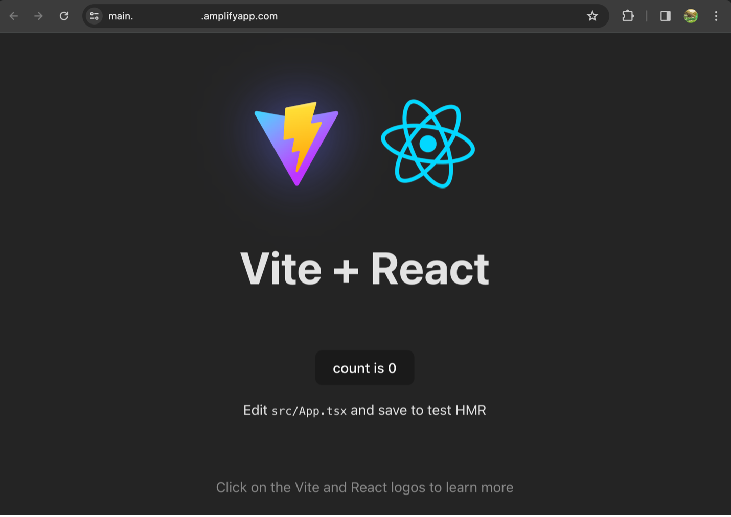Vite + React app