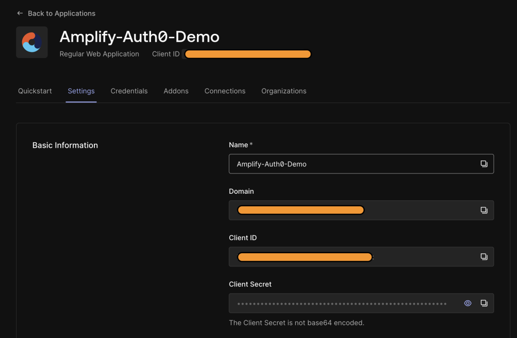 Auth0-Application-Dashboard