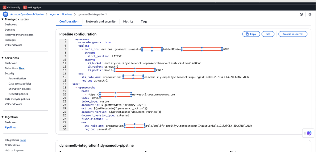Figure 4 Ingestion Pipeline configuration