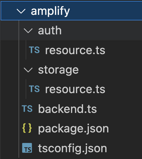 Amplify Gen 2 Project Folder Structure.