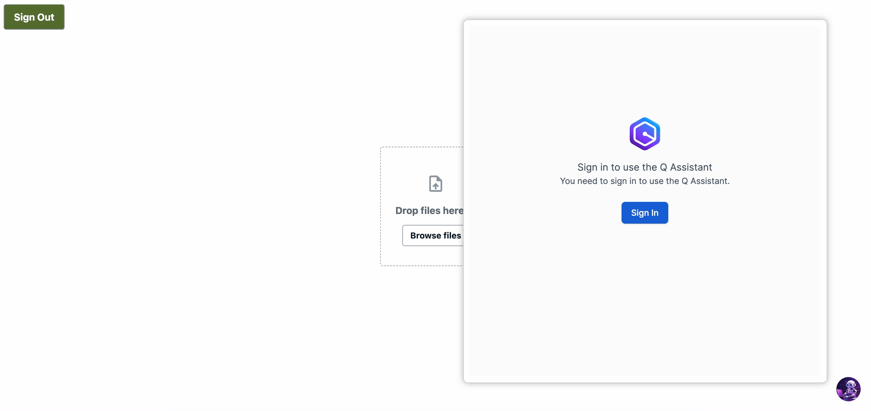 Confirming sign-in completion for authentication.