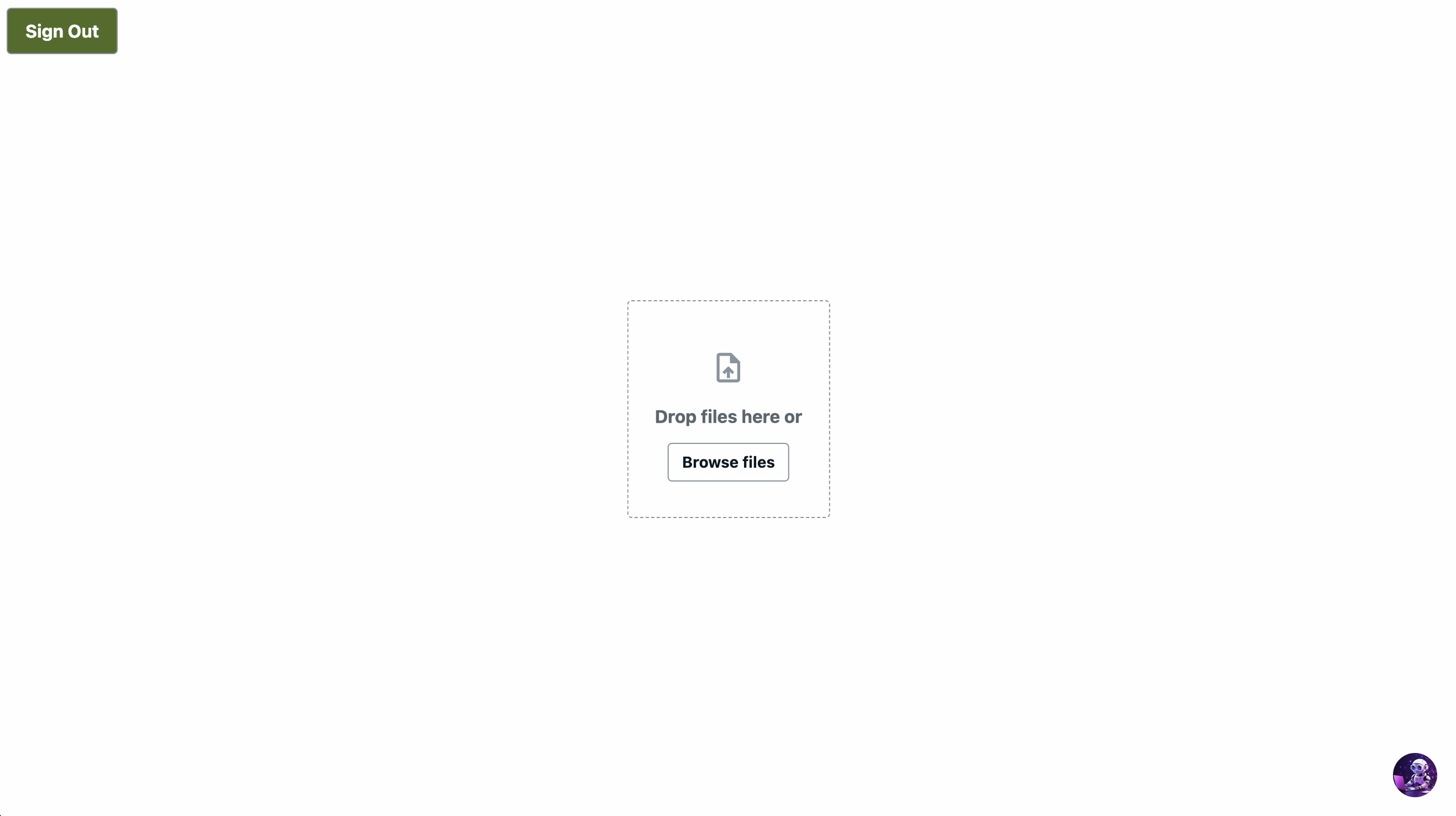 Uploading sample data in deployed app.
