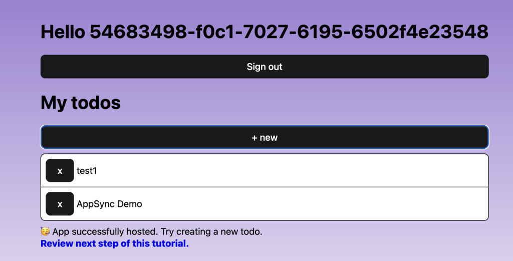 Amplify Tanstack Optimistic UI - Sample Todo entries