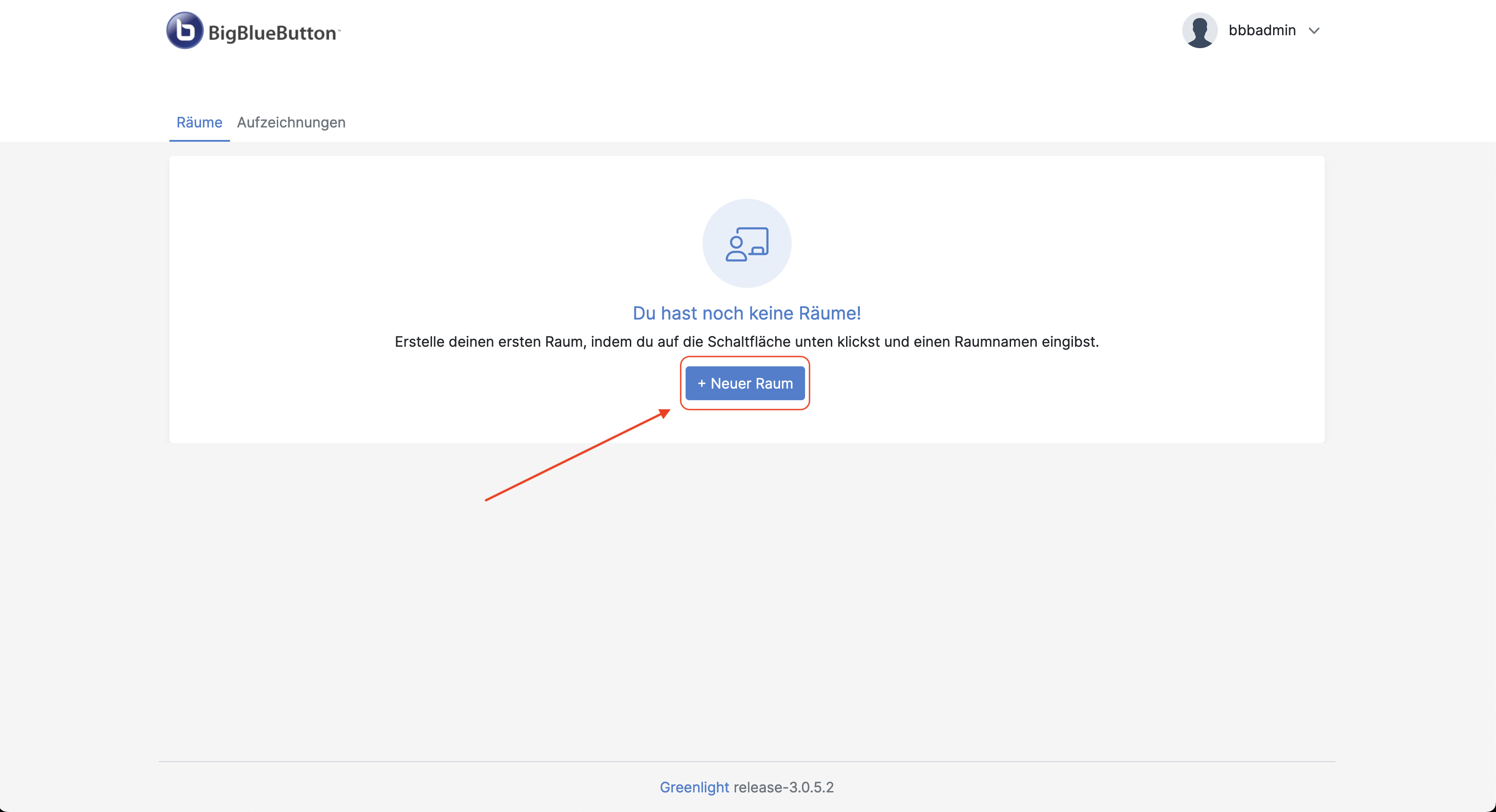 Bild 5: Erstellung eines neuen Videokonferenzraumes