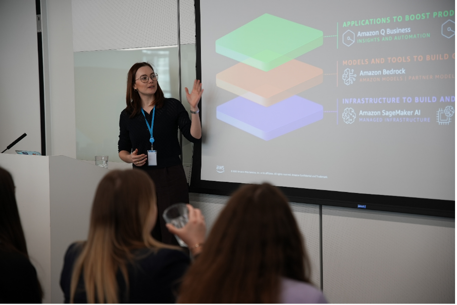 Hands-On Session zur generativen KI-Plattform Party Rock von Alena Schmickl, Senior Startup Solutions Architect bei AWS