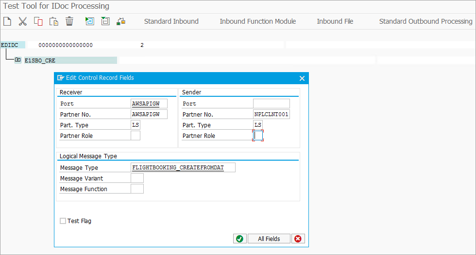 test tool for idoc processing