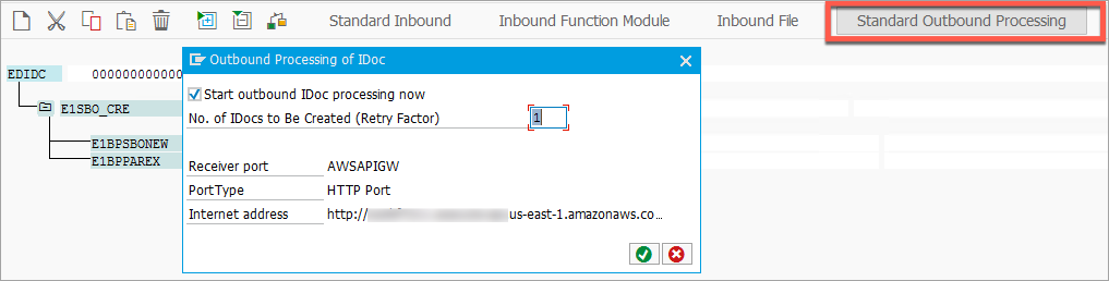 outbound processing of idoc