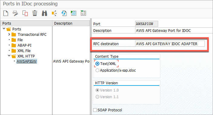 ports in idoc processing