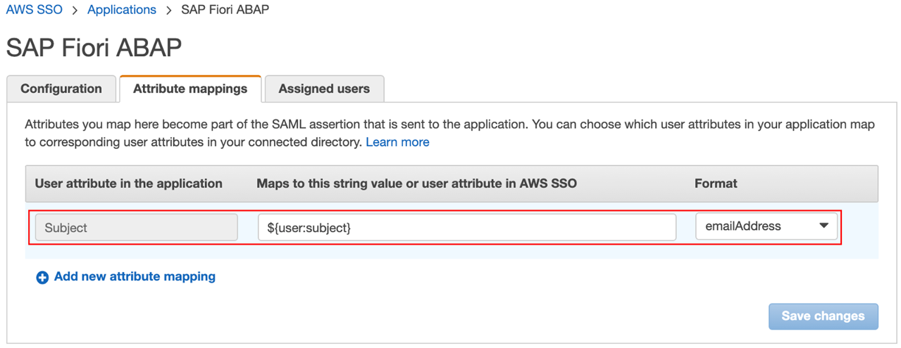 Attribute Mappings ScreenShot