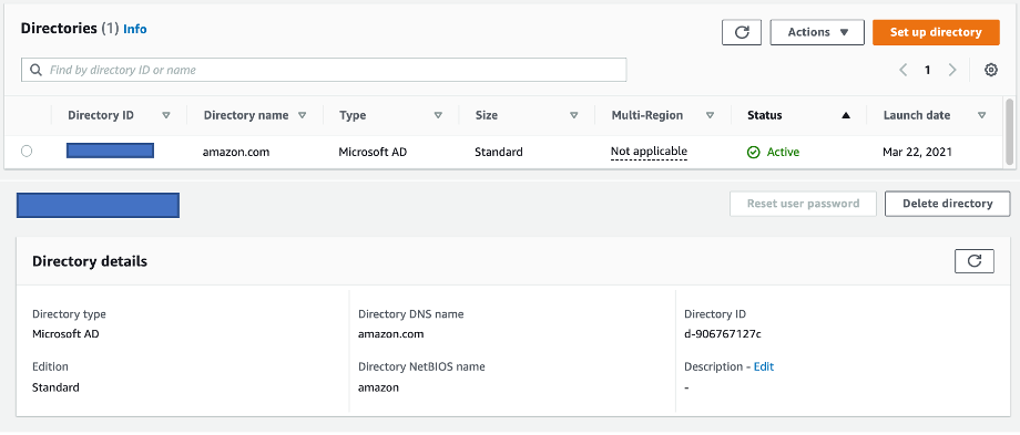 AWS Managed Microsoft AD ScreenShot