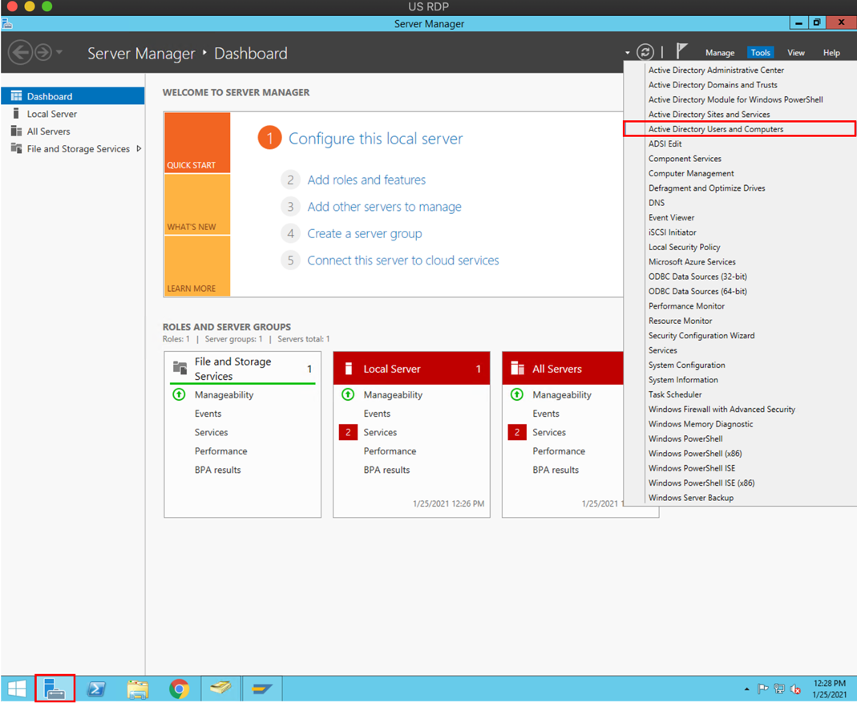 Microsoft AD User and Computer Tool ScreenShot