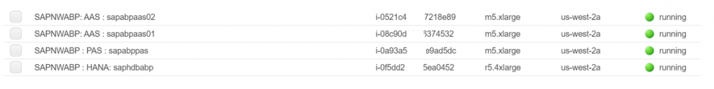 Instance lists from AWS Console